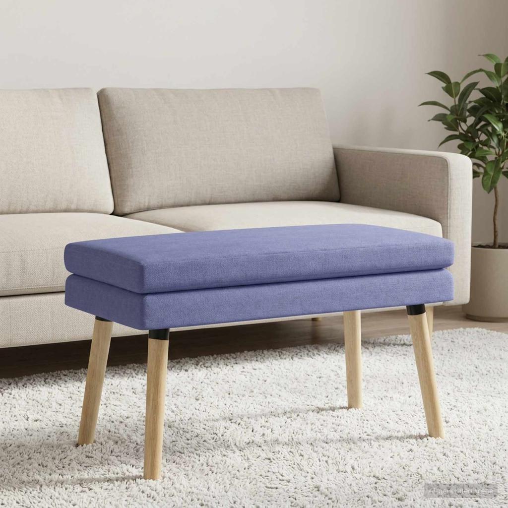 Double Layer Bench Jeans Blue 80 x 40 x 47 cm Fabric