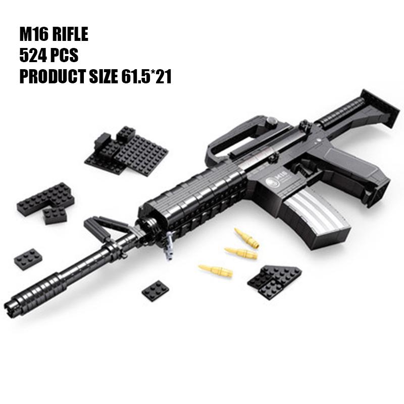 Пистолет Ausini AK47, револьвер, пистолет-пулемет, снайпер, WW2, военная армия, спецназ, модель оружия, строительные блоки, строительные игрушки