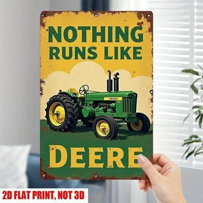 Винтажная металлическая табличка John Deere Трактор Декор стены для фермерского дома Ретро Гараж Паб Бар