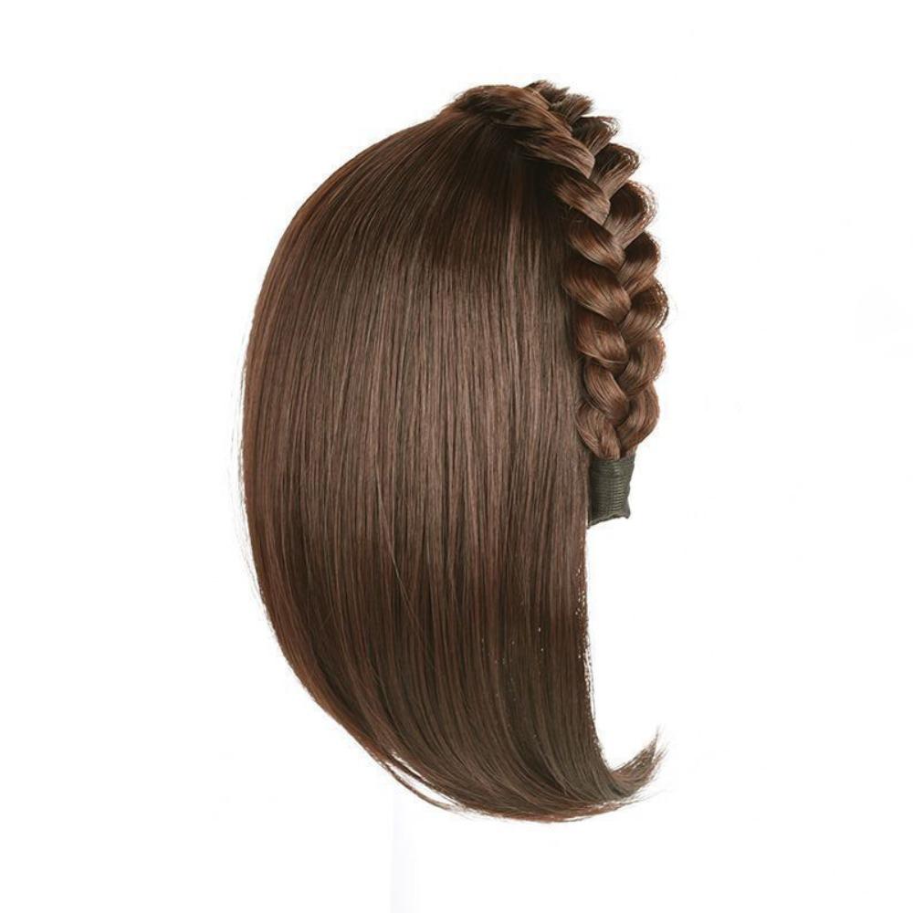 Заколка-полуободок, парик-обруч для волос, сменный блок, заплетенный в косу рыбий хвост, накладка для волос, вечеринка