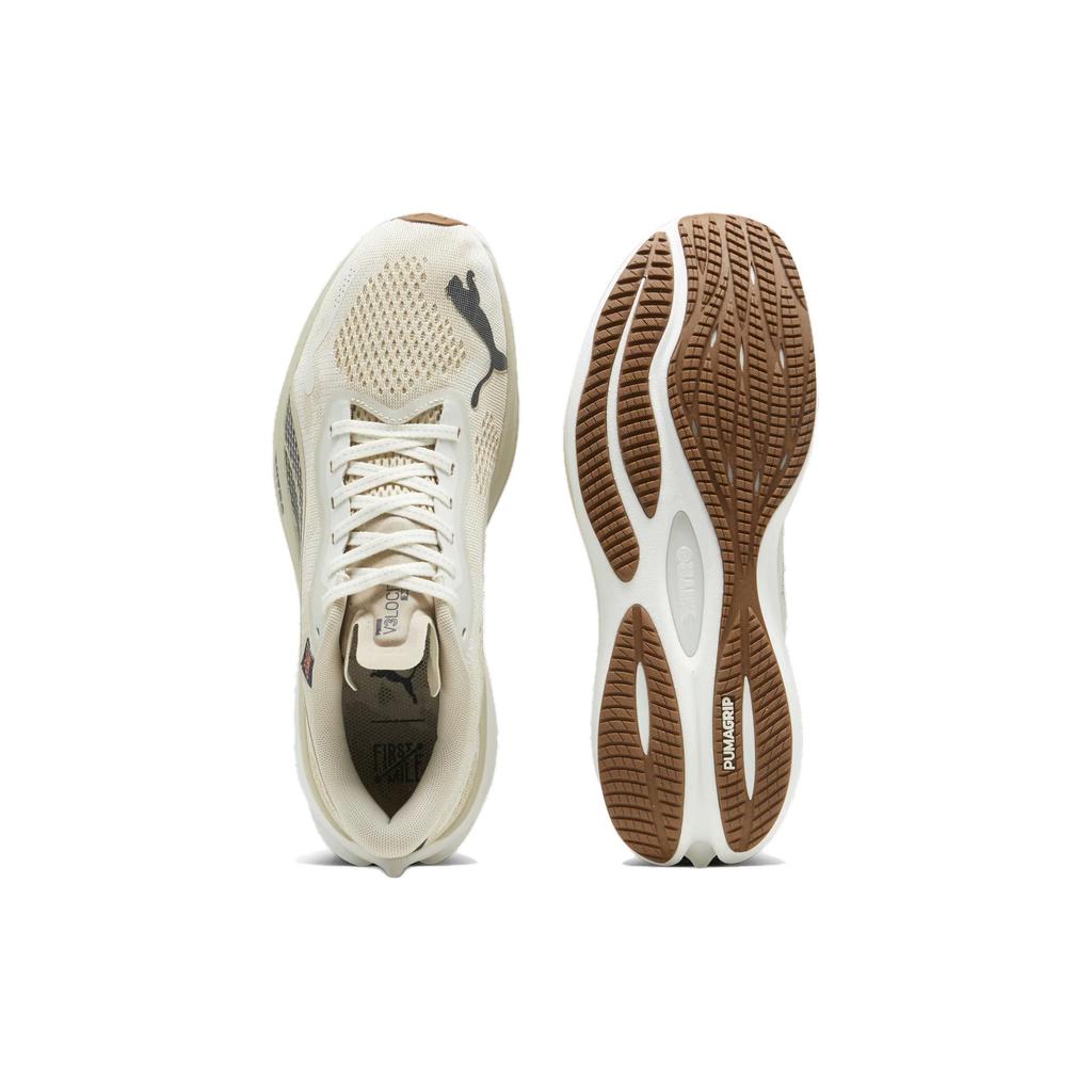 Puma First Mile X Velocity Nitro 3 Vapor Grey Putty Men Sneakers Cream Club-Navy 379574-01