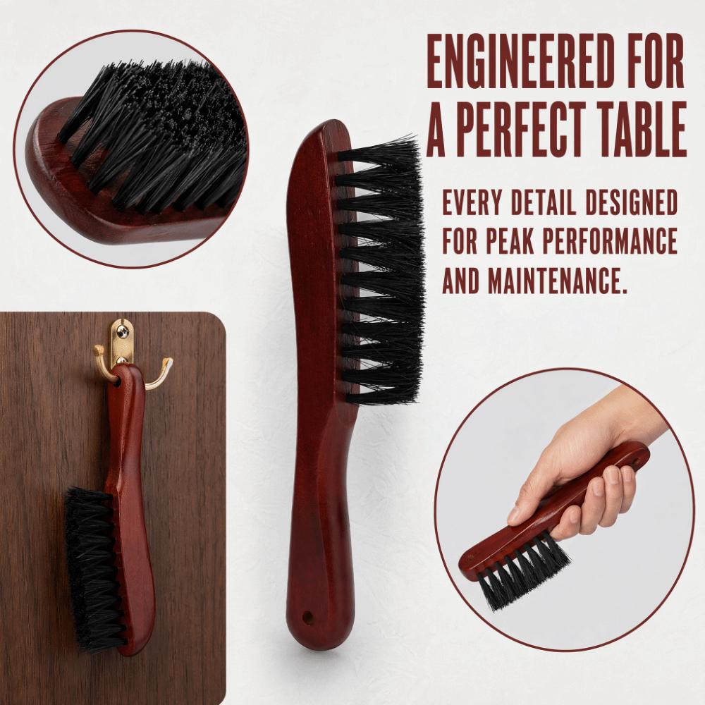 Wood Handle Billiard Table Brush Curved Handle Snooker Table Brush For Billiard Table