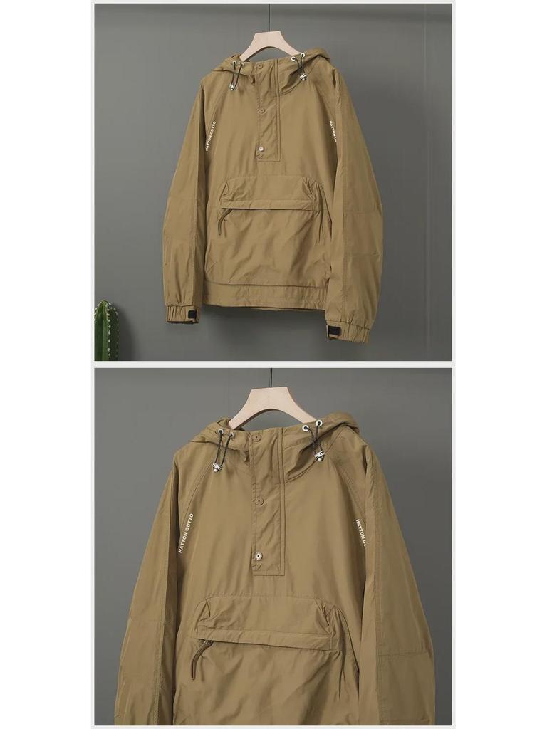 Мужская водонепроницаемая куртка с капюшоном в американском стиле — модная, повседневная, свободного кроя на весну и осень 2024 г.