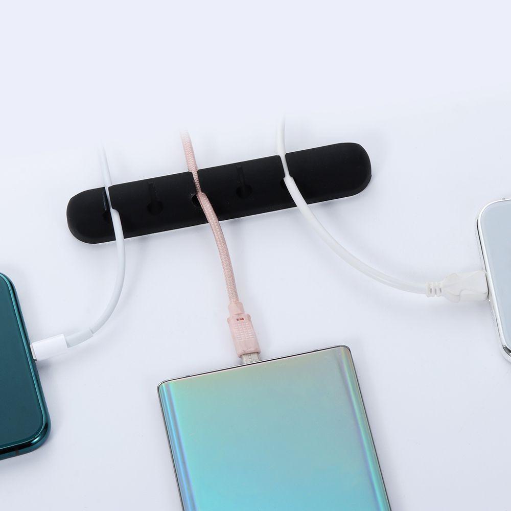 Настольный силиконовый органайзер для провода наушников, кабельный зажим, держатель для хранения зарядного устройства