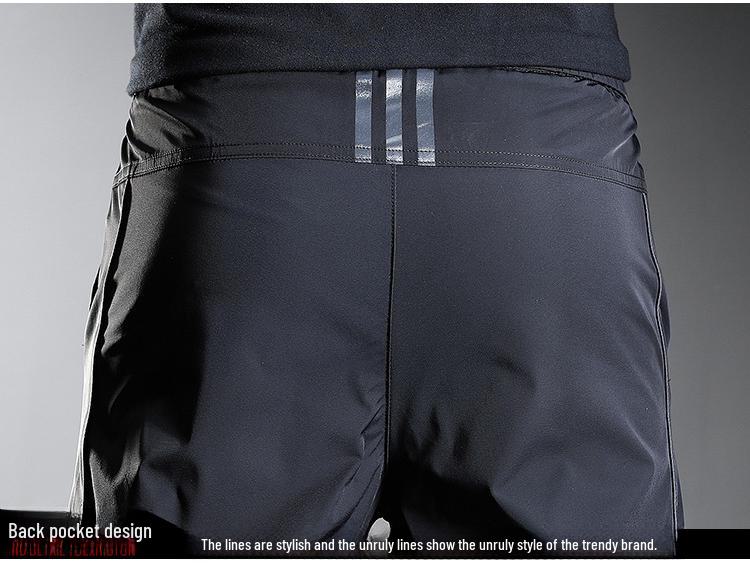 Мужские повседневные спортивные брюки длиной до щиколотки из шелка Ice Silk 2024 года — летние облегающие брюки из тонкого корейского тенселя