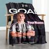 Juventus Customize Your Name Blanket Gift Personalized Blanket Soft & Cozy for Living Room Bedding Sofa Nap All-Season Use
