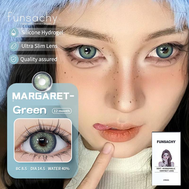 FUNSACHY Новые цветные контактные линзы для глаз 1 пара Натуральные модные контактные линзы Сине-серые линзы для глаз Ежегодная косметика для учеников
