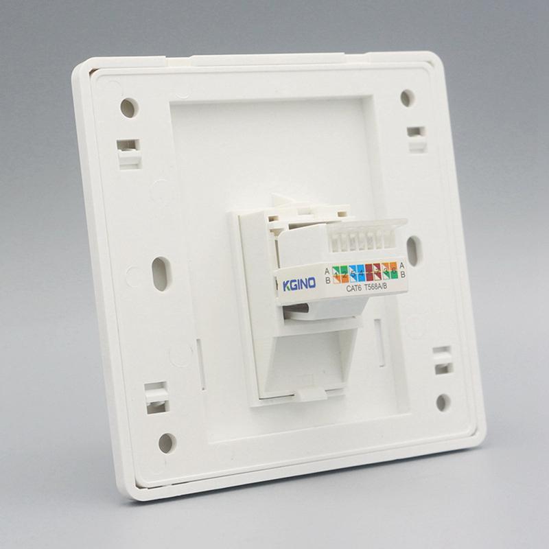 86 Type Network Ethernet LAN Gigabit RJ45 Cat6 Outlet Socket Keystone Faceplate