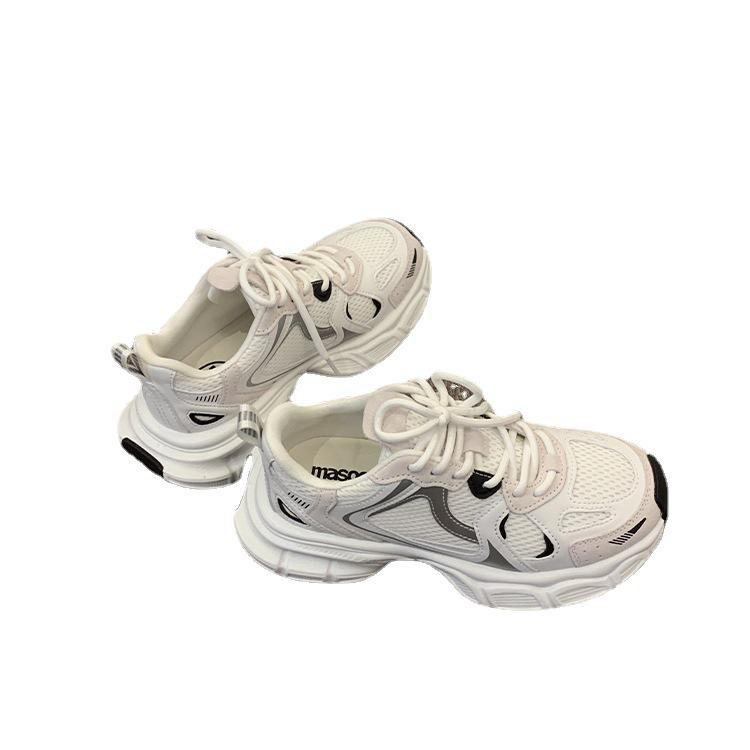 Женские дышащие сетчатые кроссовки Dad Shoes - весна/лето 2023 г., толстая подошва, повышенная прочность, амортизация, легкие, повседневные кроссовки для бега