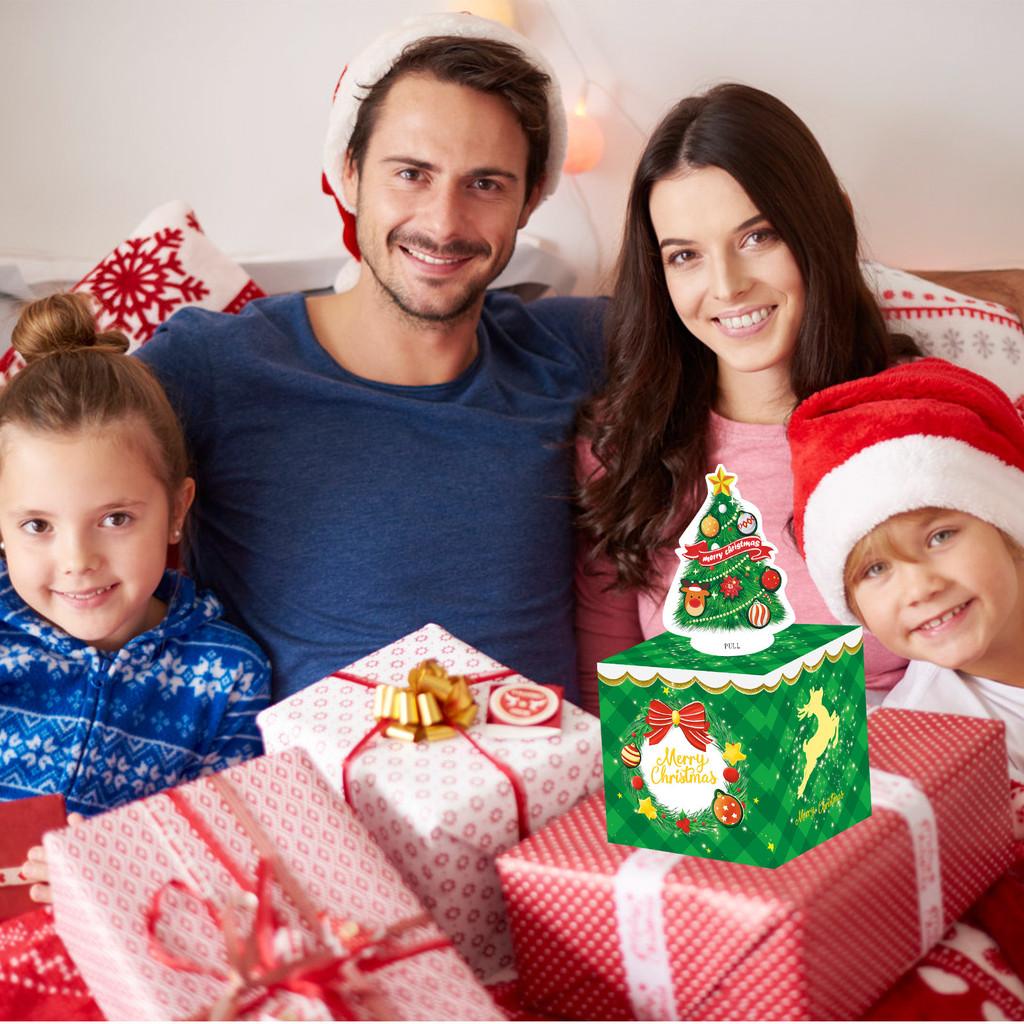 Подарочная коробка с узором на тему Рождественской зеленой елки, декор для рождественских и праздничных мероприятий