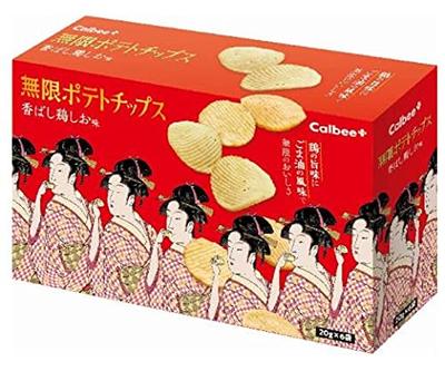 Картофельные чипсы Calbee Mugen со вкусом курицы Шио 120 г (20 г х 6 пакетиков) Магазин антенн "Calbee Plus" Ограниченная серия продукта