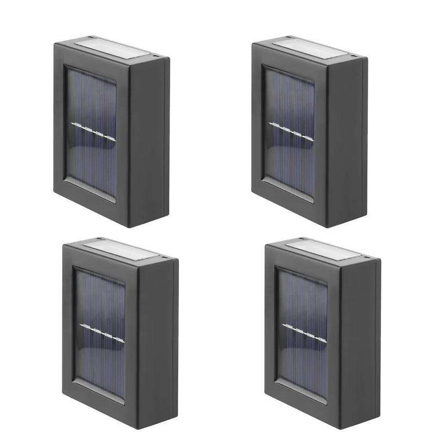Светодиодный уличный солнечный садовый светильник, водонепроницаемые настенные светильники, 1/2/4 шт., украшение для патио, забора, ландшафтное освещение, солнечный светильник для лестницы
