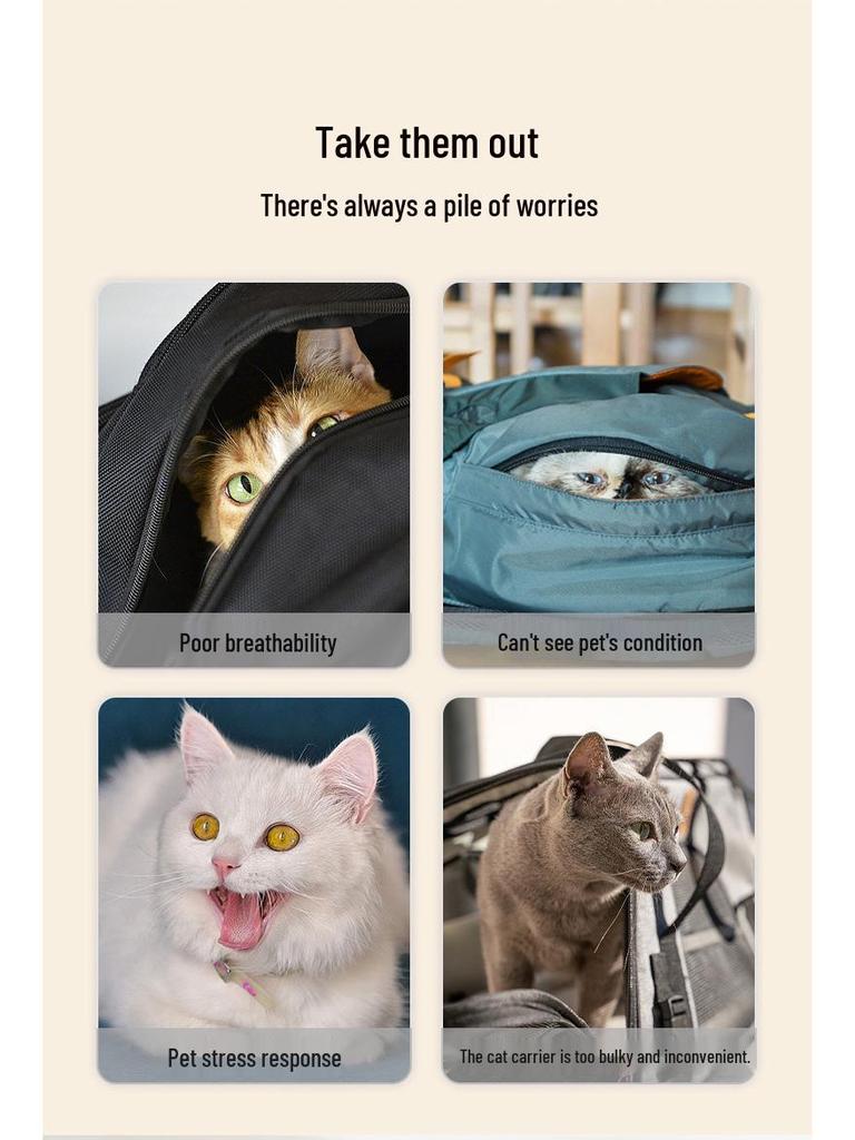 Дорожная сумка-переноска через плечо для питомцев - Теплая, Ветронепродуваемая, для кошек и собак