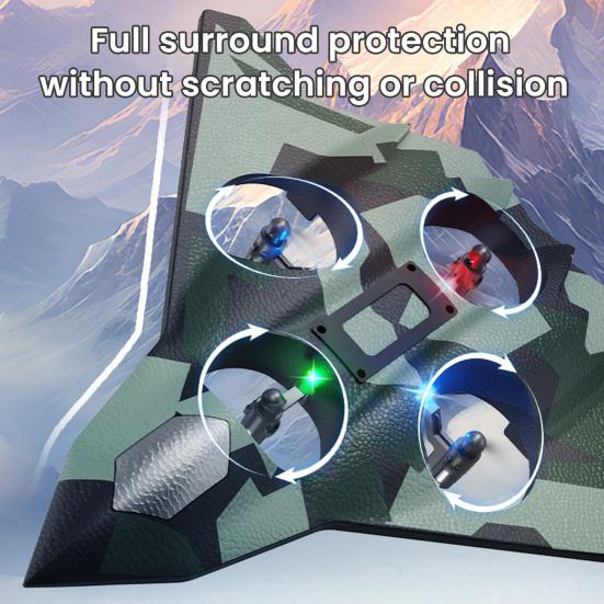 Remote Control Airplane Toy with LED Lights 360 Degrees Flip Mini Foam Fighter Jet Model Speeds