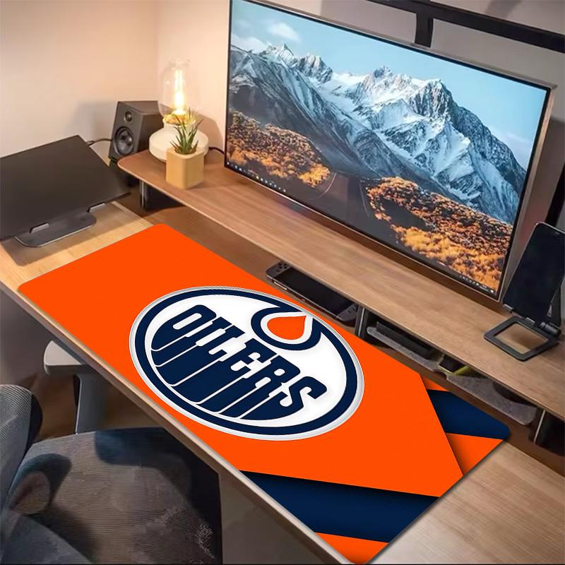 Подушка с принтом Edmonton Oilers Нескользящий коврик для ноутбука, планшета, большой коврик для мыши XXL Коврик для мини-ПК с заблокированным краем