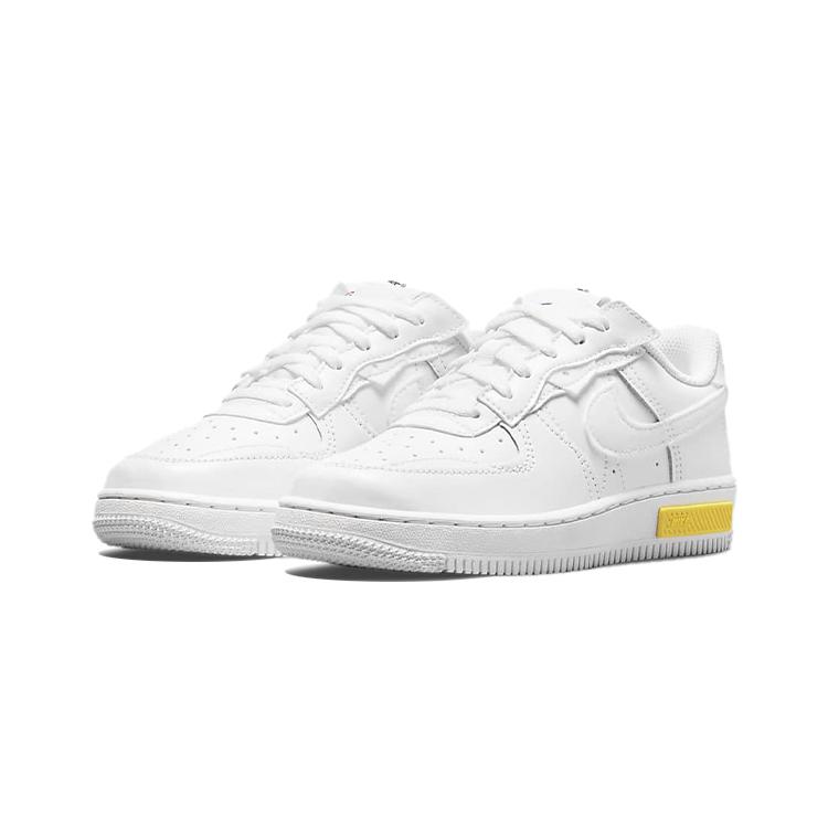 Nike Кроссовки Air Force 1 Fontanka Low top для скейтбординга Бело-желтые Детские Возраст 3-7 лет DO6146-100