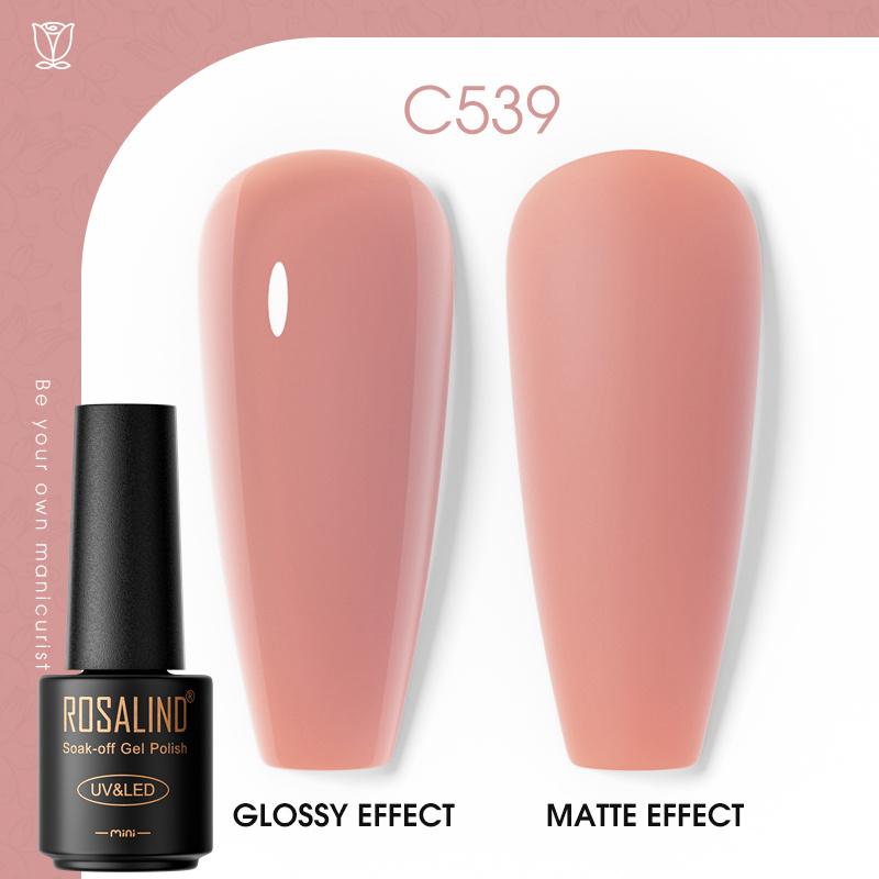 ROSALIND Красочный гель-лак для ногтей, блестящий гибридный лак, полуперманентный лак для ногтей, матовый верхний базовый слой, гель-лак для ногтей