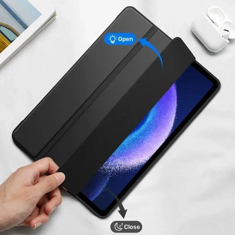 For Lenovo Tab M11 2024 Case TB331FC 11 Inch Tri-Folding Stand Magnetic Soft TPU Back Cover for Lenovo Tab M11 TB330FU Case
