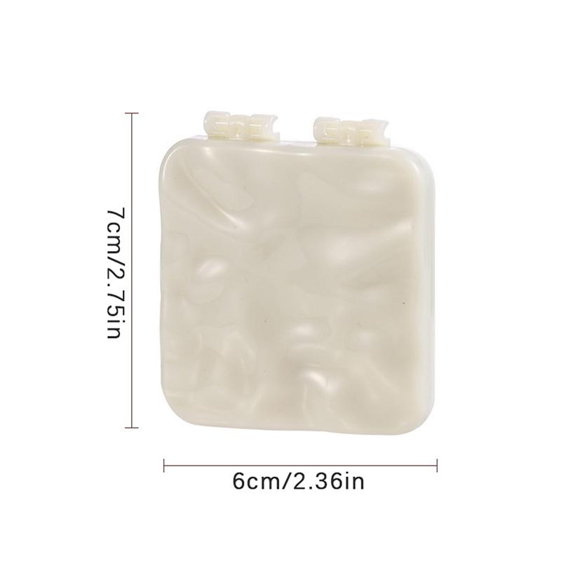 Портативное двустороннее складное косметическое карманное зеркало для макияжа с покрытием