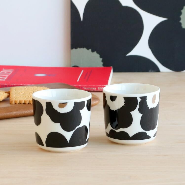 Кружка для латте Marimekko Unikko, 200 мл, Черный/Серебристый, 72780-199 [Параллельный импорт]