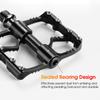 Ultralight Aluminum Alloy Bicycle Pedals 3 Bearings Bike Pedals AntiSlip Waterproof Flat Wide Bike