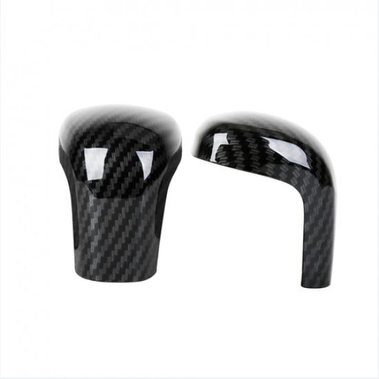 1PCS Carbon Fiber Look Gear Shift Knob Cover Trim For Toyota Camry 2018-2024