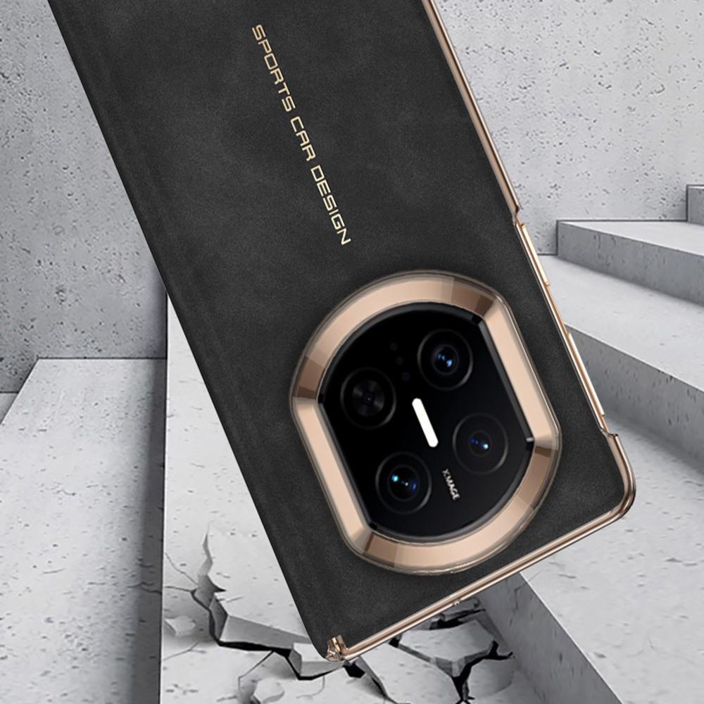 GKK Для Huawei Mate X7 Магнитный чехол Защита шарнира по двум осям Кожа PU + ТПУ + Поликарбонат Чехол для телефона