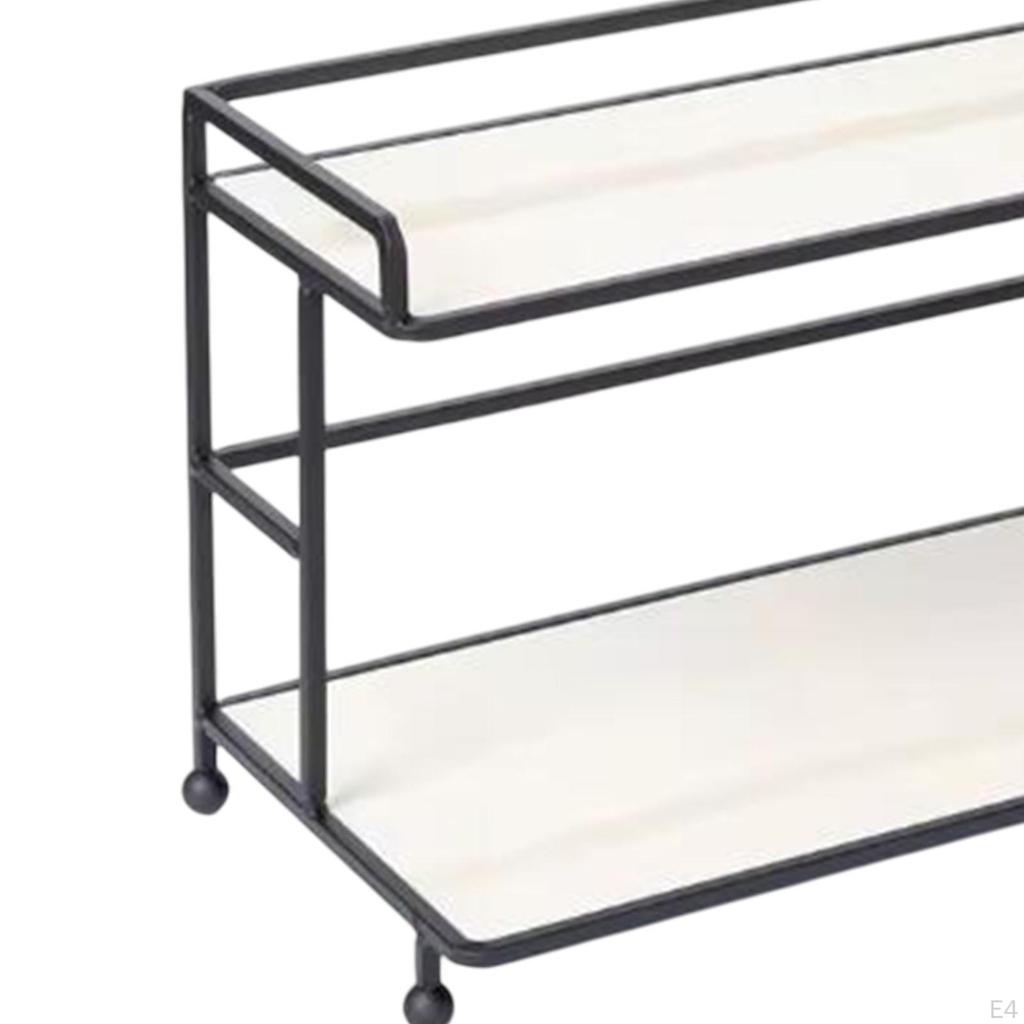 Органайзер для ванной комнаты, стеллаж для хранения вещей, 2 яруса, декор для ванной комнаты, полка для туалетного столика, косметический дисплей