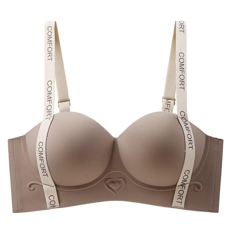 Maillard peach heart half cup underwear women's small breasts show big upper support, no trace, no steel ring, beautiful back, explosive bra cover
