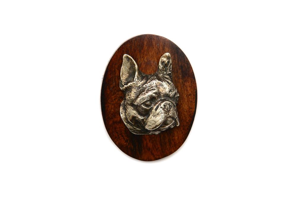 Boston Terrier, American Gentleman – Dog show brooch, starter number clip | Art-Dog