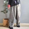 Spring Cotton Linen Loose Leisure Elastic Waist Harem Pants Simple Comfortable Women Fashion Full Length Pant