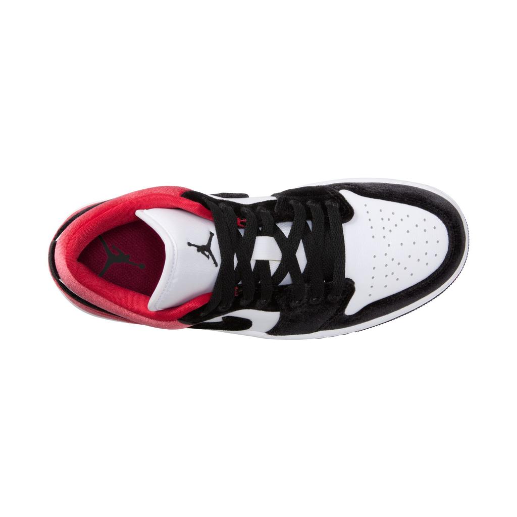 Air Jordan 1 Low SE Velvet Black Toe Women Sneakers White Gym-Red FZ3242-001