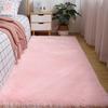 Однотонное шелковое шерстяное одеяло для кровати для девочек, плюшевый ковер для спальни, силиконовый нескользящий коврик для гостиной, милый коврик