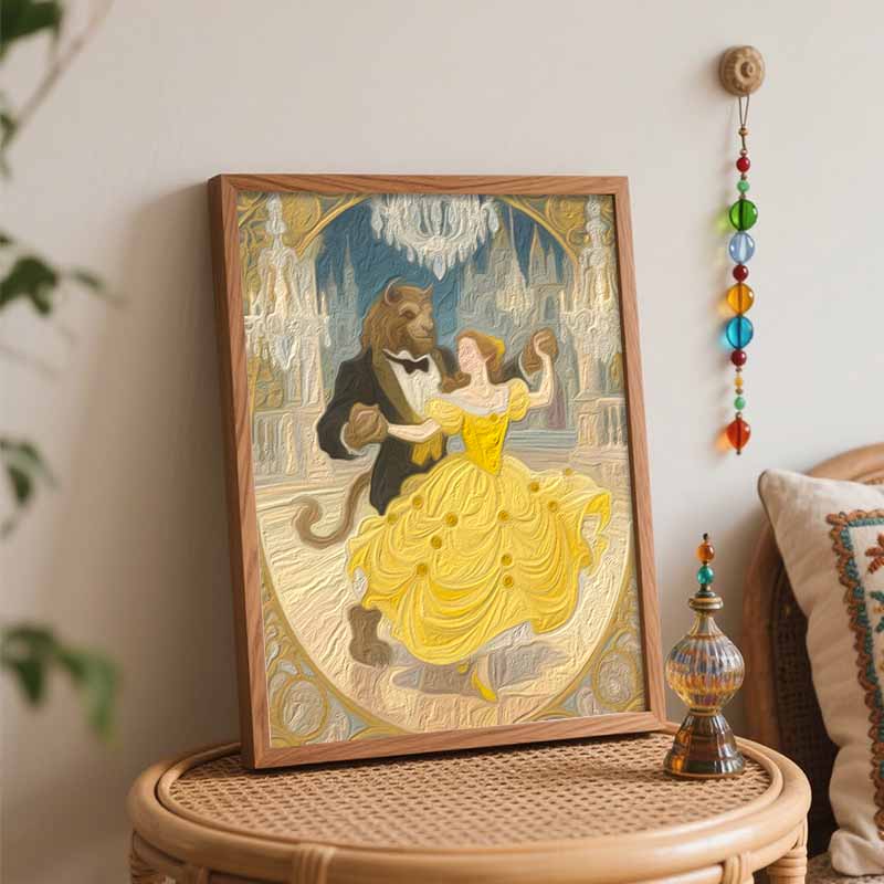 Disney Набор для рисования по номерам «Красавица и Чудовище». ручная работа DIY painting украшение дома подарки