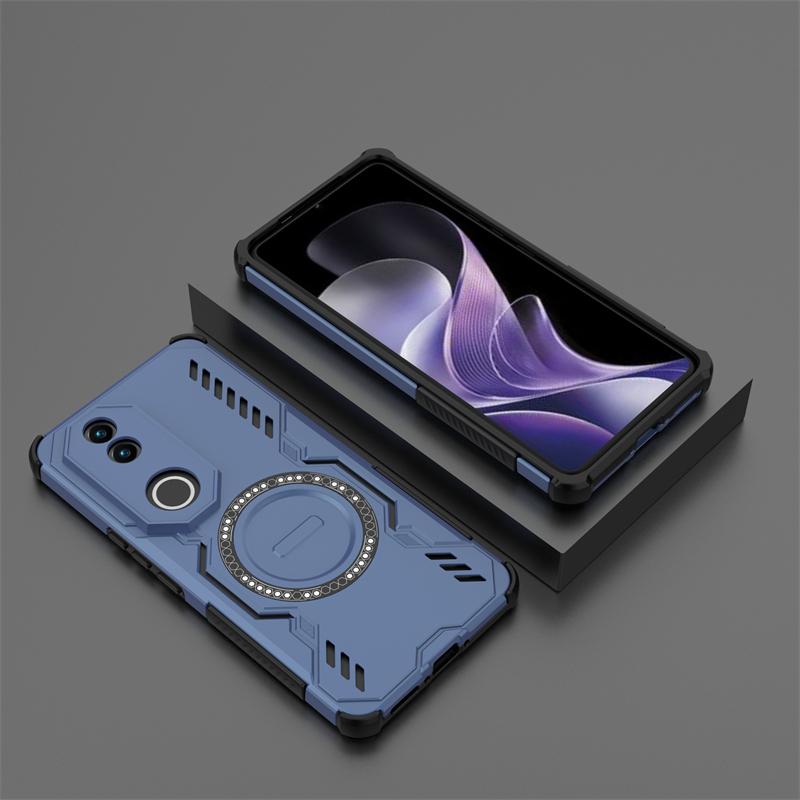 Ударопрочный бронированный чехол для Vivo V50 Магнитная адсорбция Беспроводная зарядка Back Cove Vivo V50 V50e Чехол для Vivo V50 Чехол 6,77 дюйма