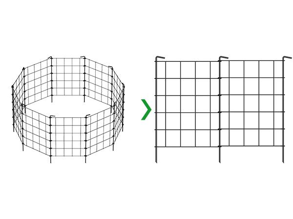 10,08 футов Ржавчиностойкие Садовые Панели Забора без Копания - Декоративный Барьер для Животных для Патио/Двора/Ландшафта, Наружное Металлическое Ограждение Серебристое