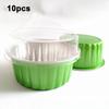 10Pcs 125Ml Aluminum Foil Round Shaped Cupcake Cup With Lids Creme Containers