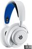 SteelSeries Arctis Nova 7P Wireless Gaming Voice Simultaneous Game and Smartphone Compatible with and AI Noise Spatial Adjustable White X Blue