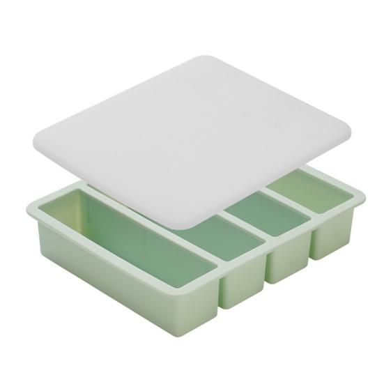 Форма для льда с крышкой Силиконовые формы для льда для морозильной камеры Штабелируемая Большая квадратная форма для льда для коктейлей, сока, кофе 4 ячейки Форма для приготовления кубиков льда