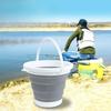 3-Liter Foldable Bucket, Portable Folding Bucket, Car Wash and Fishing Bucket, Household Plastic Travel Outdoor Camping Bucket