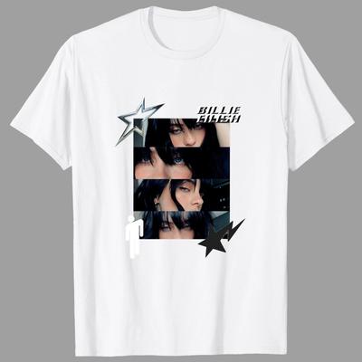 2025 Billie Eilish Hit Me Hard Music Tour Футболка Разноцветная Размер S-4XL Высококачественная Роскошь для Мужчин и Женщин Топ Y2k Лето