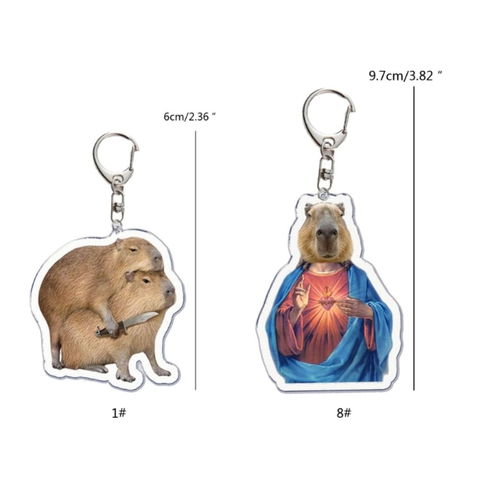 Брелок с изображением капибары, капибары, смолы, брелоки с изображением животных капибары, брелоки для ключей, сумка, подвеска