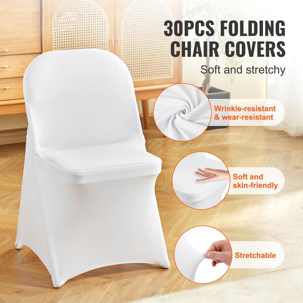 SucceBuy 12-100Pcs Wedding Chair Covers Spandex Stretch Slipcover for Restaurant Banquet Dining Party Universal Chair Cover
