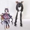 113cm Long Wig Anime Princess Connect! Re:Dive Kyaru Long Wig with Ears Cosplay Costume Heat Resistant Synthetic Hair Women Wigs