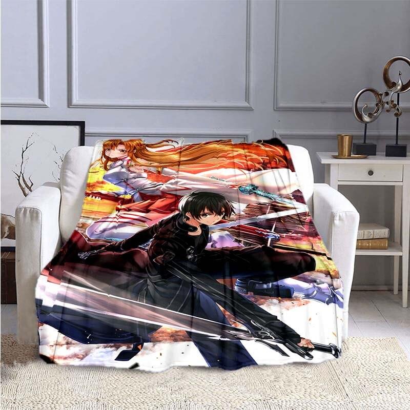 Аниме SAO Sword Art Online аниме современное одеяло Gedruckt Bettdecke Geschenk фланелевые мягкие плюшевые одеяла для дивана-кровати