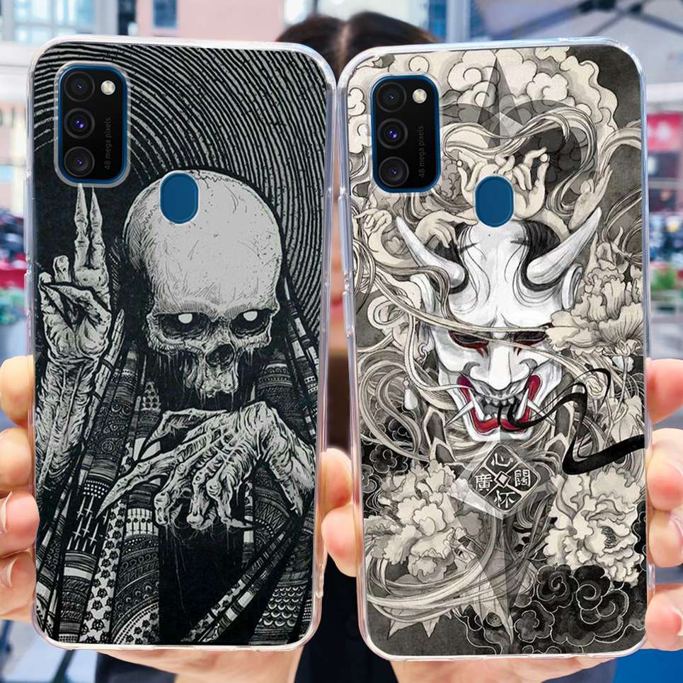 For Cover Samsung M21 Case Marble Cartoon Tpu Silicon Soft Back Phone Cover Cases For Samsung Galaxy M21 M 21 Bumper Funda Capa