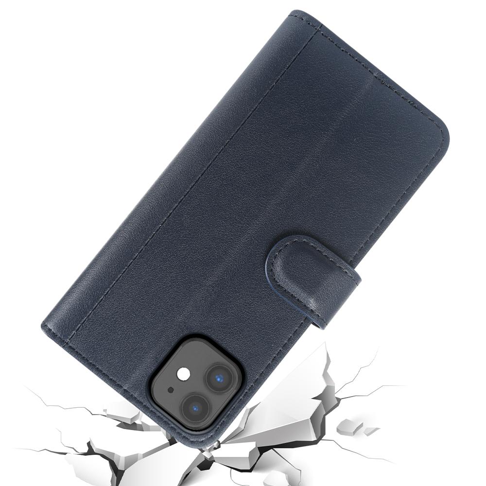 For iPhone 11 Phone Cases Genuine Split Leather Wallet Mobile Cover Stand