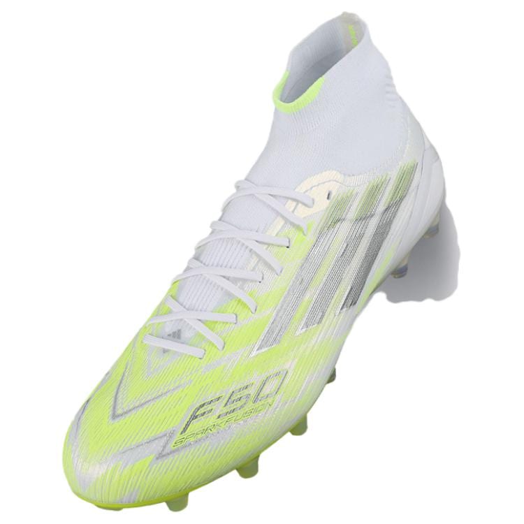adidas Женские F50 Sparkfusion Elite Mid Fg Ag 'Cloud White Iron Metallic Hi-Res Yellow' JR6474