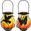 Outdoor Solar Retro Flame Lamp Garden Simulation Outdoor Garden Landscape Villa Waterproof Decorative Hanging Lantern