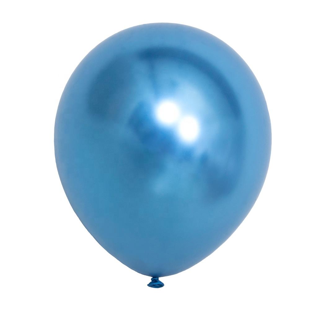 50pcs 12 Inch Wedding Party Decor Latex Balloons Metallic Blue Pink Green Silver Gold Chrome Decoration Ballon
